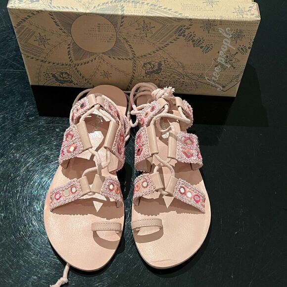 NWT Free People Mantra mirror pink sandals 8.5 - Picture 5 of 14